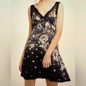 Free People Black Floral Dress